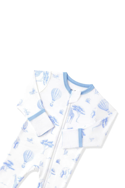 Zippered Footie in Toile Safari