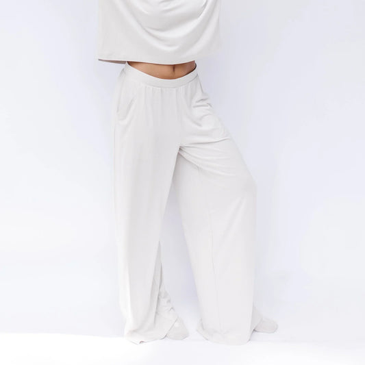 Women's Wide Leg Pant in Oat