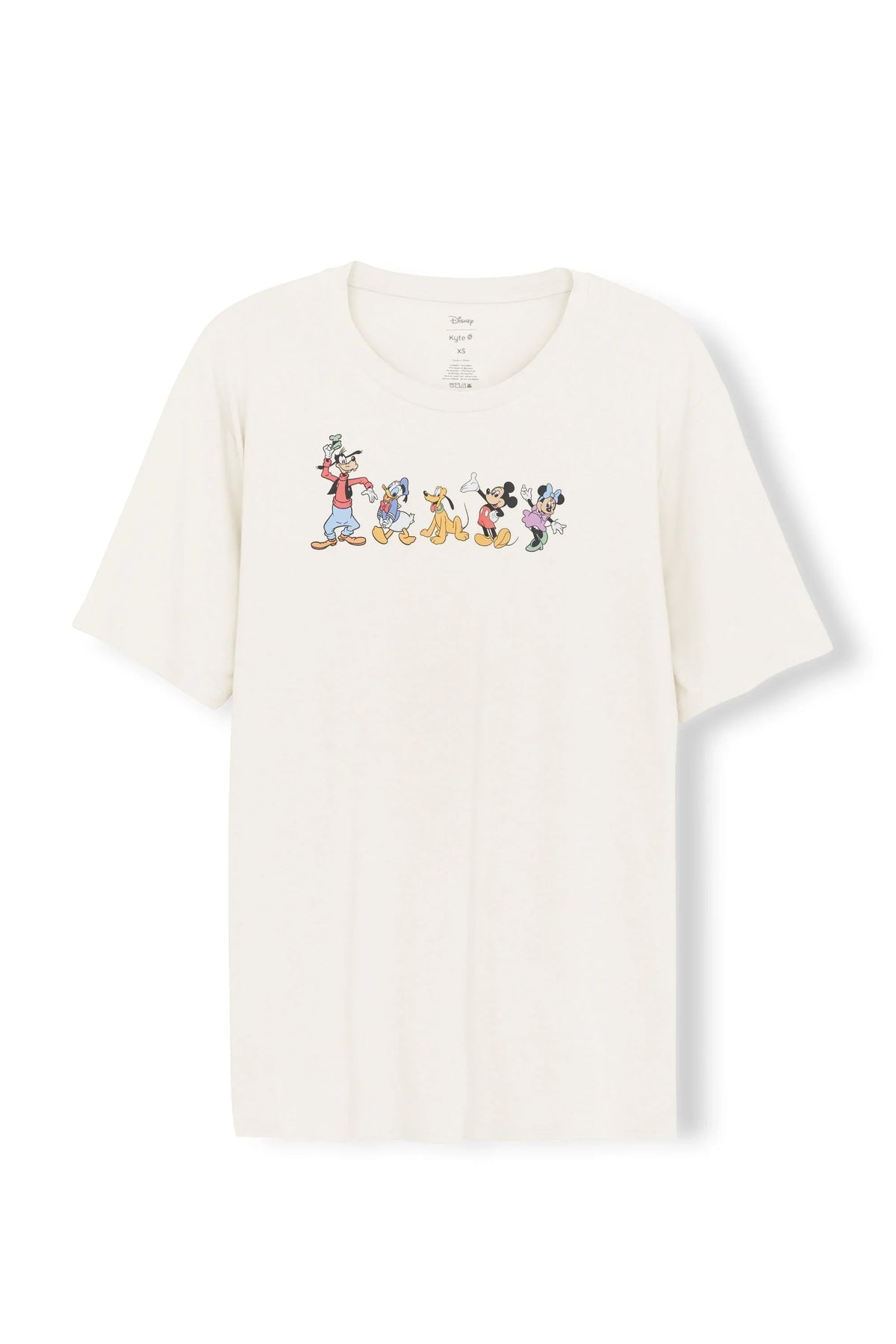 Men's Crew Neck Tee in Mickey and Friends on Ecru