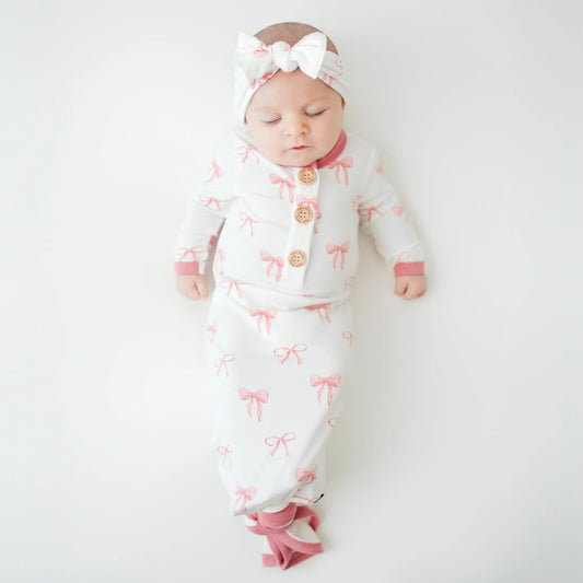 Knotted Gown with Bow Set in Bow