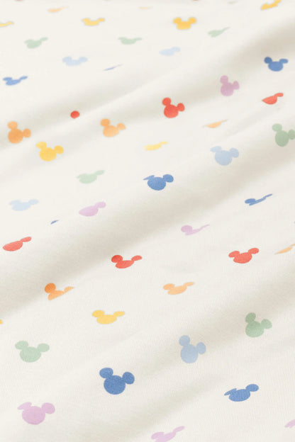 Crib Sheet in Pastel Mickey Mouse